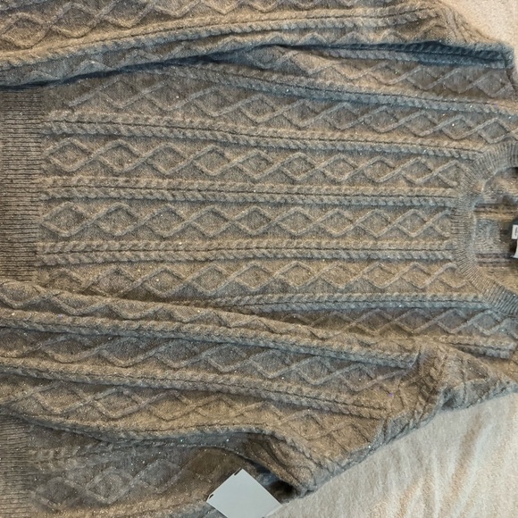 CeCe Gray Cable Knit Women's Sweater - Picture 6 of 6